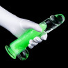 ClearlyHorny Gode transparent Jelly Mut M 16 x 4cm Vert